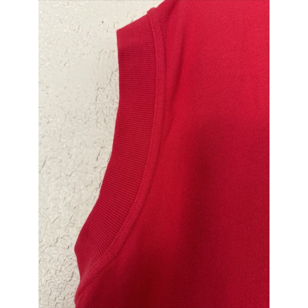 Vintage Men's Golf Vest Button Up Sweater Pinehurst Line-up Red Gold Size M - Picture 8 of 11